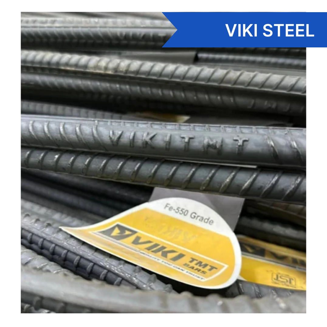 Viki Steel TMT Bar - Fe 550 - 20mm - buildiyo.store