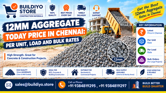 12mm Aggregate Today Price in Chennai: Per Unit, Load and Bulk Rates