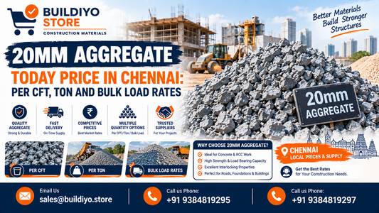 20mm Aggregate Today Price in Chennai: Per CFT, Ton and Bulk Load Rates