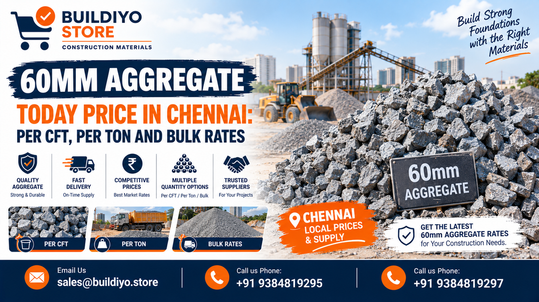 60mm Aggregate Today Price in Chennai: Per CFT, Per Ton and Bulk Rates