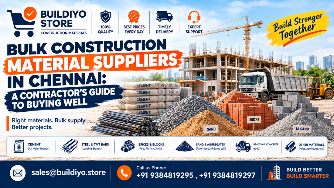 Bulk Construction Material Suppliers in Chennai: A Contractor’s Guide to Buying Well
