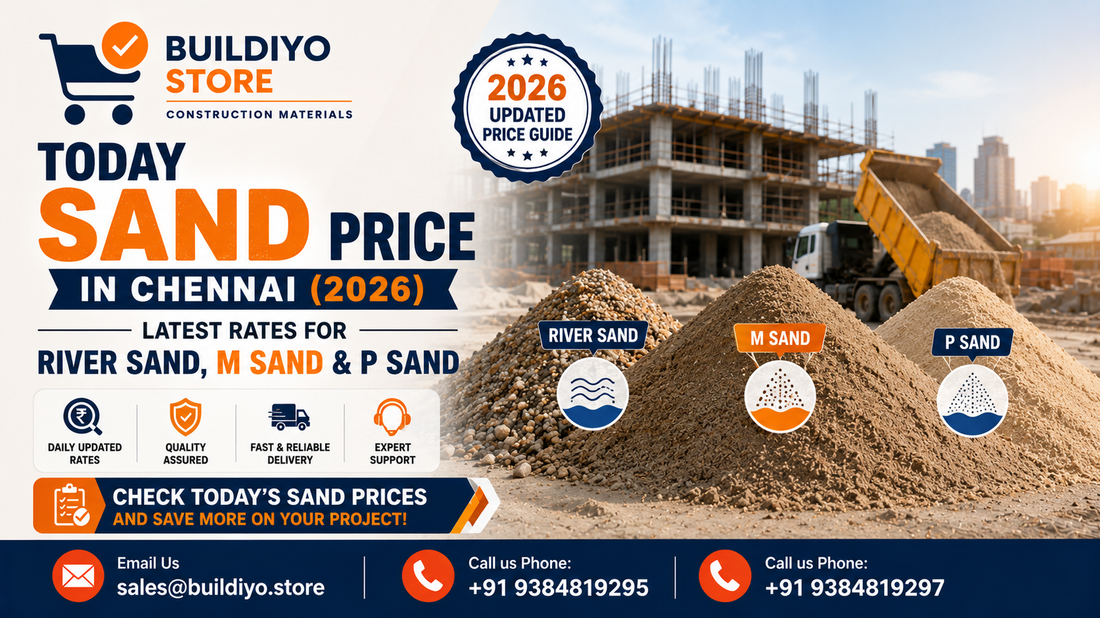 Today Sand Price in Chennai (2026): Latest Rates for River Sand, M Sand & P Sand