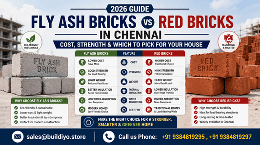 Fly Ash Bricks vs Red Bricks in Chennai — Cost, Strength & Which to Pick for Your House (2026)