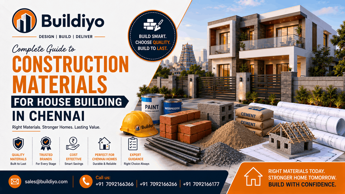 Complete Guide to Construction Materials for House Building in Chennai