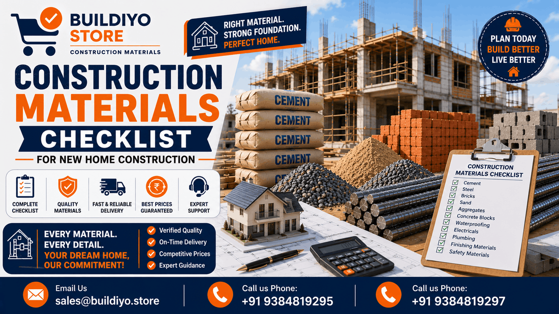 Construction Materials Checklist for New Home Construction