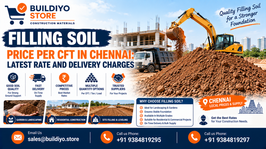Filling Soil Price per CFT in Chennai: Latest Rate and Delivery Charges