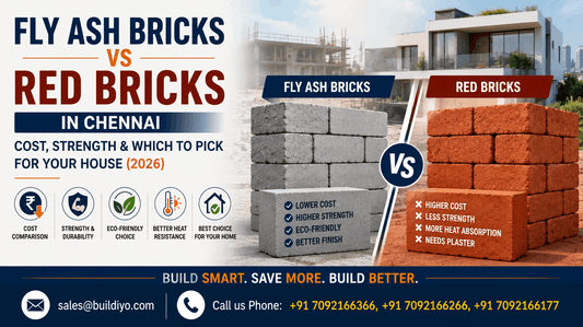 Fly Ash Bricks vs Red Bricks in Chennai — Cost, Strength & Which to Pick for Your House (2026)