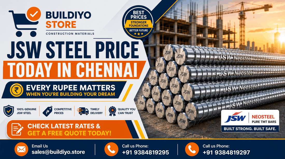 JSW Steel Price Today in Chennai — Every Rupee Matters When You're Building Your Dream