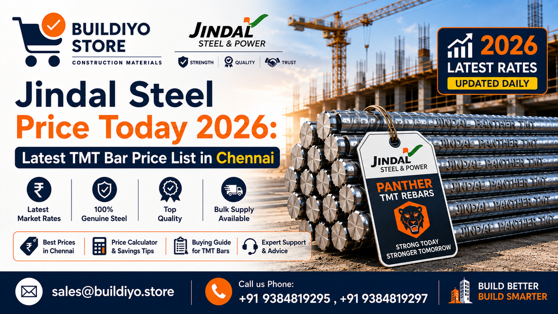 Jindal Steel Price Today 2026: Latest TMT Bar Price List in Chennai