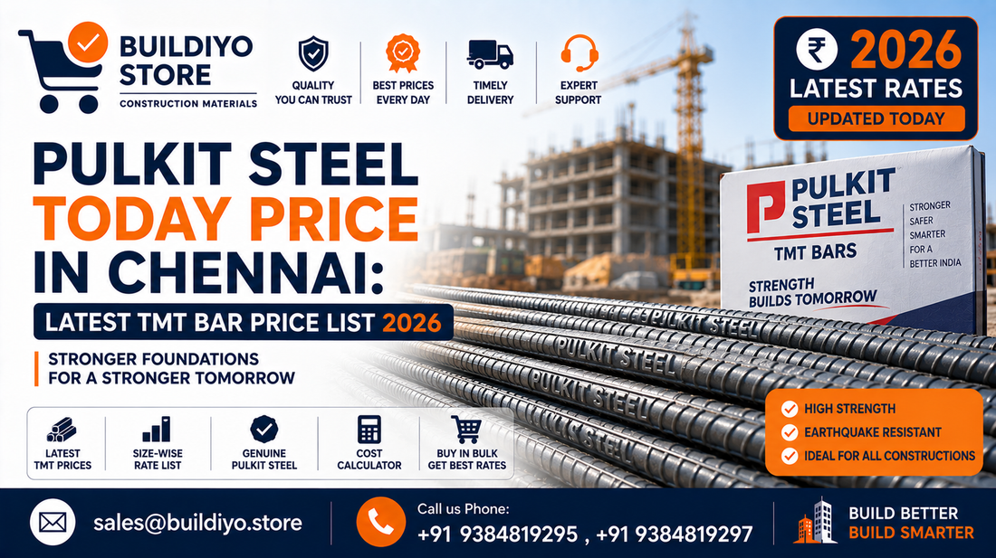 Pulkit Steel Today Price in Chennai: Latest TMT Bar Price List 2026