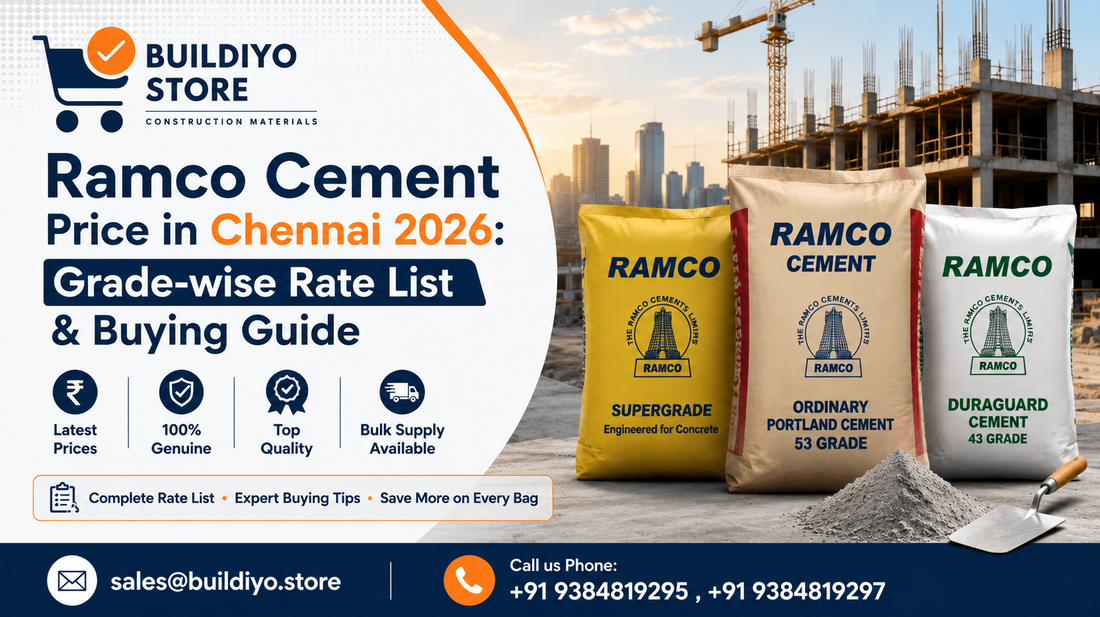 Ramco Cement Price in Chennai 2026: Grade-wise Rate List & Buying Guide