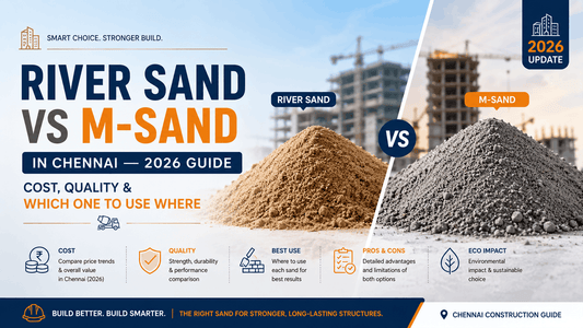 River Sand vs M-Sand in Chennai — Cost, Quality & Which One to Use Where (2026)