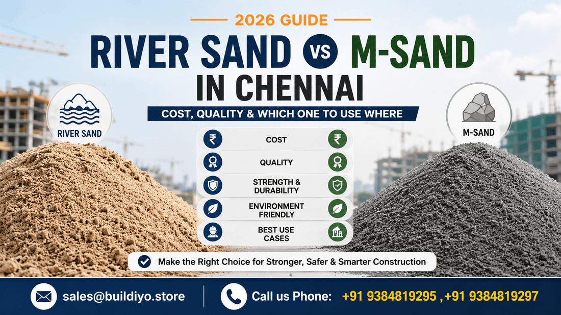 River Sand vs M-Sand in Chennai — Cost, Quality & Which One to Use Where (2026)