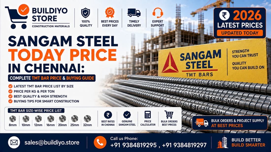 Sangam Steel Today Price in Chennai: Complete TMT Bar Price & Buying Guide