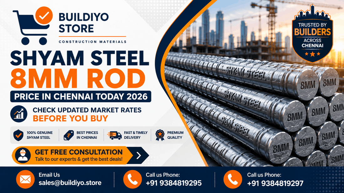 Shyam Steel 8mm Rod Price in Chennai Today 2026 – Check Updated Market Rates Before You Buy