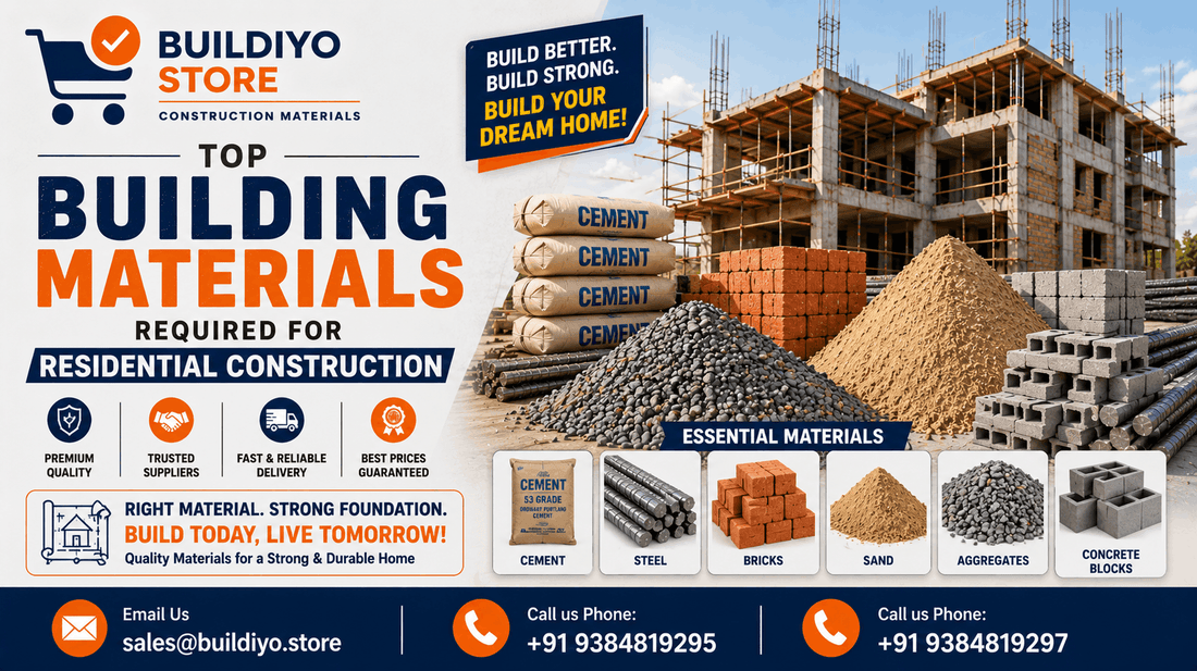 Top Building Materials Required for Residential Construction